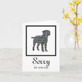 Border Terrier Dog Pet Sympathcard Kaart (Gele Bloem)