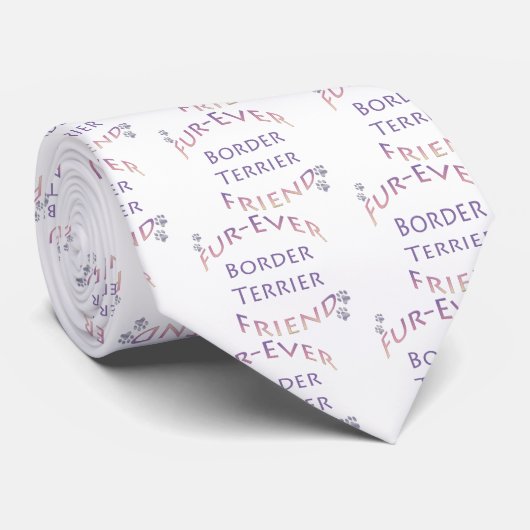 Border Terrier Furever Stropdas (Opgerold)