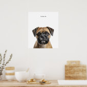 Border Terrier gepersonaliseerde print (Keuken)