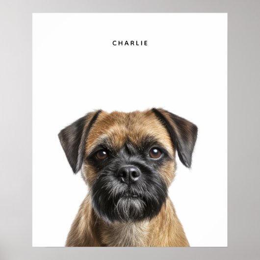 Border Terrier gepersonaliseerde print (Voorkant)