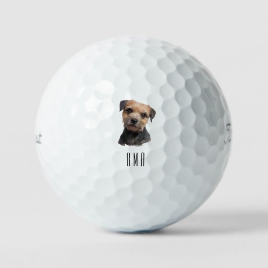 Border Terrier Golfballen (Voorkant)