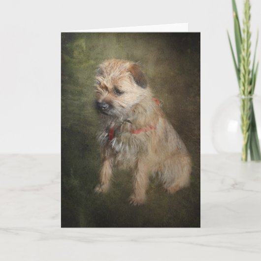 Border Terrier Groeten Kaart (Voorkant)