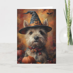 Border Terrier Halloween Feestdagen Kaart