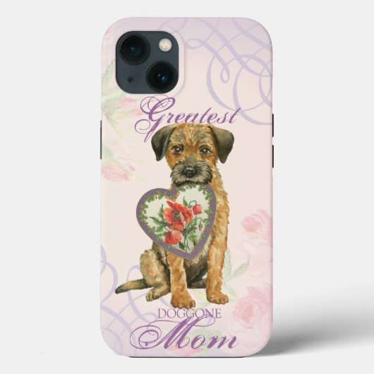 Border Terrier Heart Mam Case-Mate iPhone Case (Achterkant)