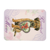 Border Terrier Heart Mam Magneet (Horizontaal)