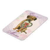 Border Terrier Heart Mam Magneet (Linkerzijde)