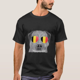 Border Terriër Hond België Vlag Zonnebril T-shirt