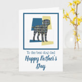 Border Terrier-hond driekleurige Vaderdag kaart (Gele Bloem)