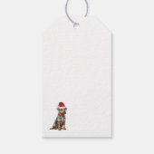 Border Terrier Hond Kerstvakantie Cadeaulabel (Achterkant)