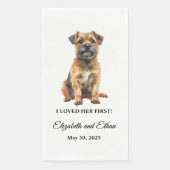 Border Terrier Hondenbruiloft Servet (Voorkant)
