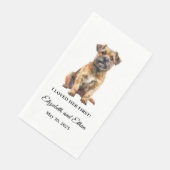 Border Terrier Hondenbruiloft Servet (Hoek)