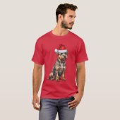 Border Terrier Hondenliefhebber Funny Christmas T-shirt (Voorkant volledig)