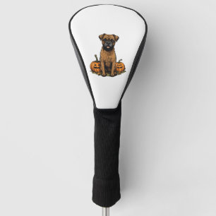 Border Terrier Hondenpompoen Lazy Halloween Party Golfheadcover