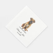 Border Terrier Huisdier Cocktail Bruiloft Servet (Hoek)