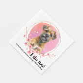 Border Terrier Ik Doe Te Servetten Met Honden Foto (Hoek)