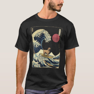 Border Terrier Kanagawa Japanse Surfing Golf T-shirt