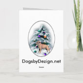 Border Terrier kerstcadeaus Feestdagen Kaart (Achterkant)