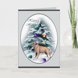 Border Terrier kerstcadeaus Feestdagen Kaart