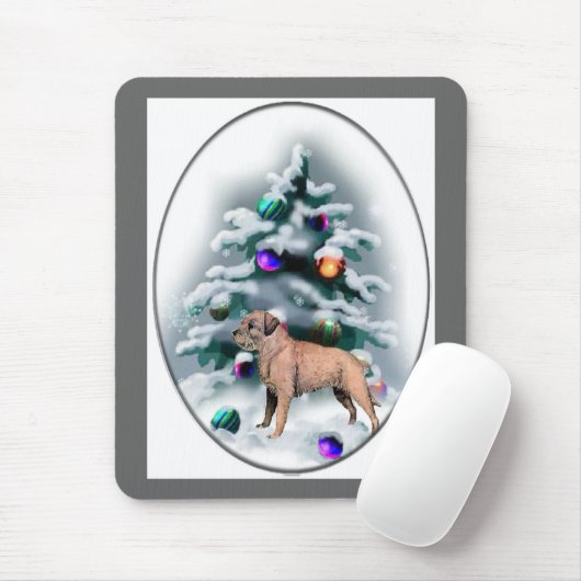 Border Terrier kerstcadeaus Muismat (Met muis)