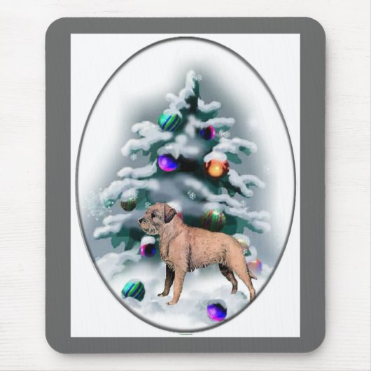 Border Terrier kerstcadeaus Muismat (Voorkant)