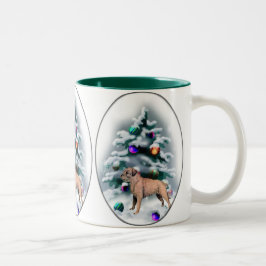 Border Terrier kerstcadeaus Tweekleurige Koffiemok