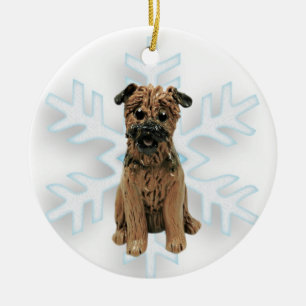 Border Terrier kerstversiering Keramisch Ornament