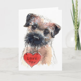 Border Terrier Love Kaart