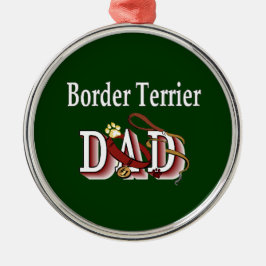 Border Terrier Pa Metalen Ornament