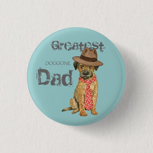 Border Terrier Pa Ronde Button 3,2 Cm (Voorkant)