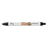 Border Terrier Pa Zwarte Inkt Pen (Voorkant)