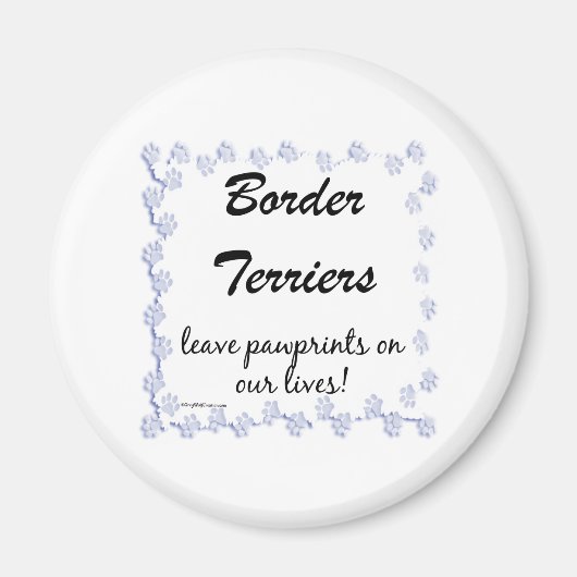 Border Terrier Pawprints - Magnet (Voorkant)
