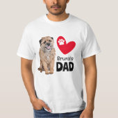 Border Terrier Personalized Dad T-Shirt (Voorkant)