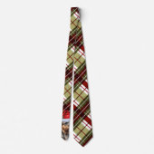 Border Terrier Red Green Plaid Vakantie Kerstmis Stropdas (Achterkant)