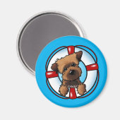 Border Terrier Rescue Magnet (Voorkant / Achterkant)
