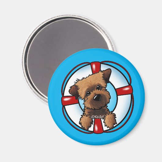 Border Terrier Rescue Magnet (Voorkant / Achterkant)