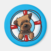 Border Terrier Rescue Magnet (Voorkant)