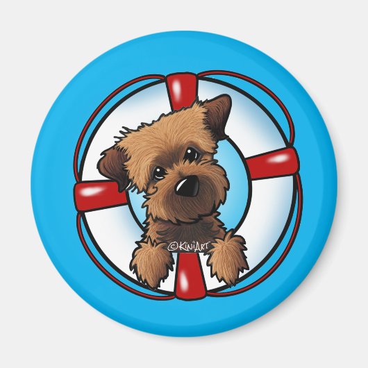 Border Terrier Rescue Magnet (Voorkant)