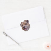 Border Terrier Ronde Sticker (Envelop)