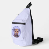 Border Terrier Schilderen Schattigee Originele Pet Sling Bag (Rechterhoek)