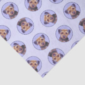 Border Terrier Schilderen Schattigee Originele Pet Tissuepapier (Detail)