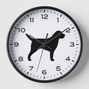 Border Terrier Silhouet met Cijfers en Minuten