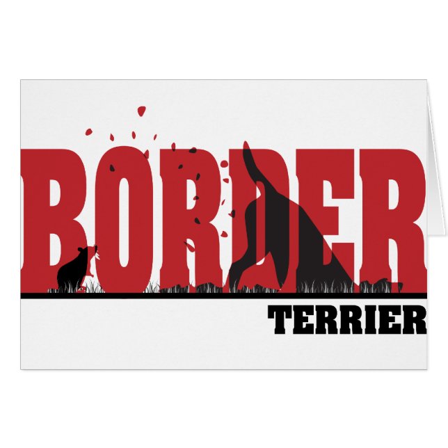 Border Terrier Silhouette (Voorkant Horizontaal)