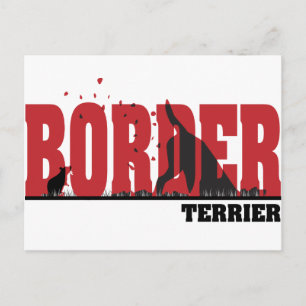 Border Terrier Silhouette Briefkaart