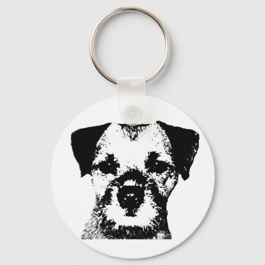 Border Terrier Sleutelhanger (Voorkant)