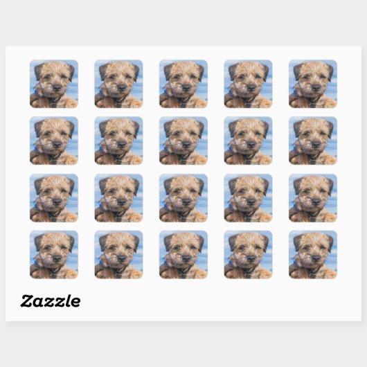 Border Terrier Sticker (Vel)
