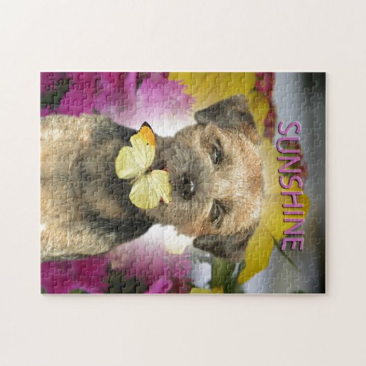 Border Terrier Sunshine Apparel, kaarten, geschenk Legpuzzel (Horizontaal)