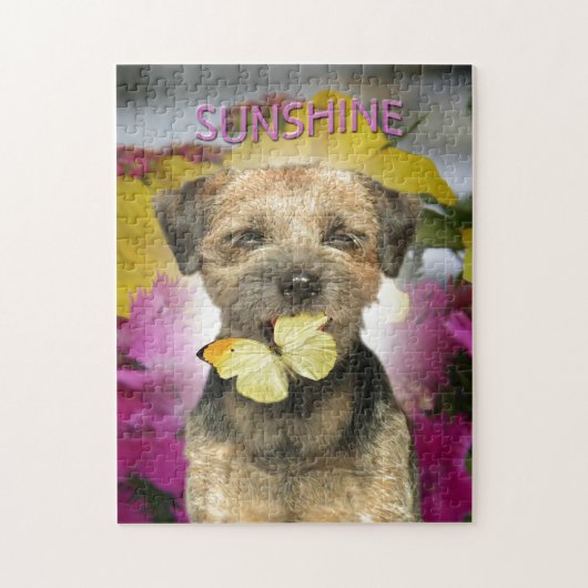 Border Terrier Sunshine Apparel, kaarten, geschenk Legpuzzel (Verticaal)