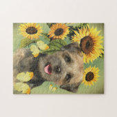 Border Terrier Sunshine Puzzle Legpuzzel (Horizontaal)