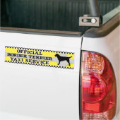 Border Terrier Taxi Service Bumpersticker (Op Truck)