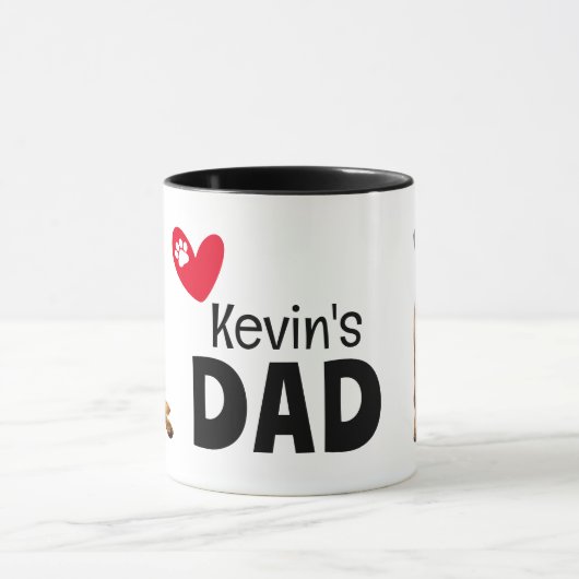 Border Terrier Two-Sided Dad Mok (Midden)